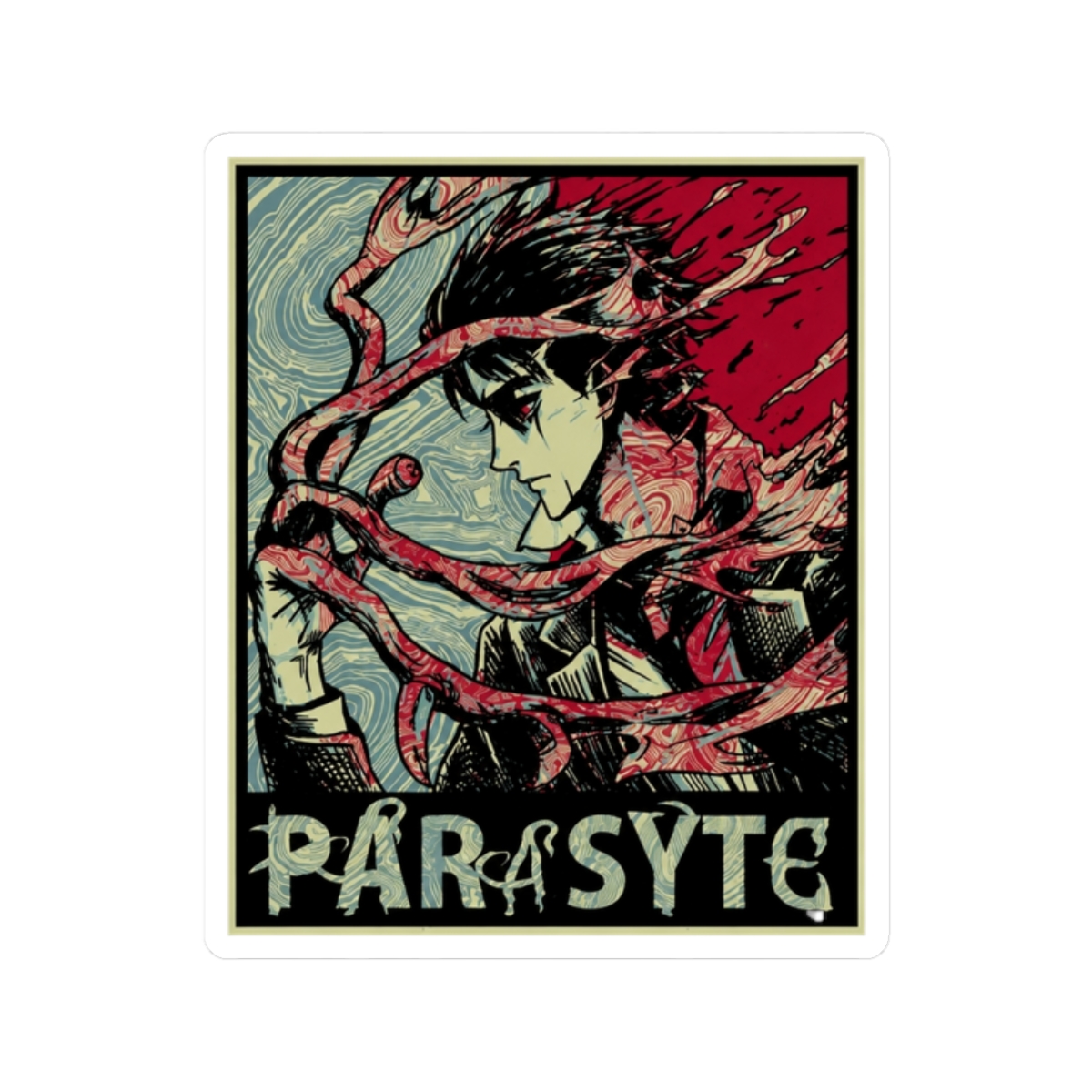 Parasyte Style Sticker - alternate angle 3, merchandise